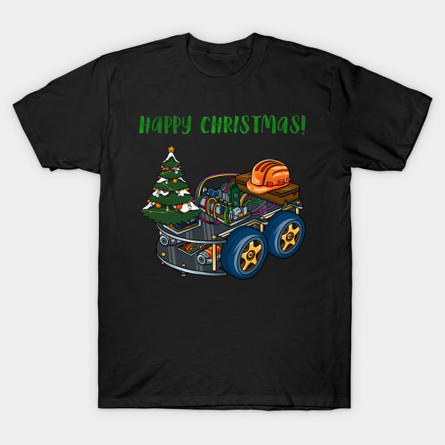 Robot Car #1 Christmas Edition T-Shirt by Merch By Engineer